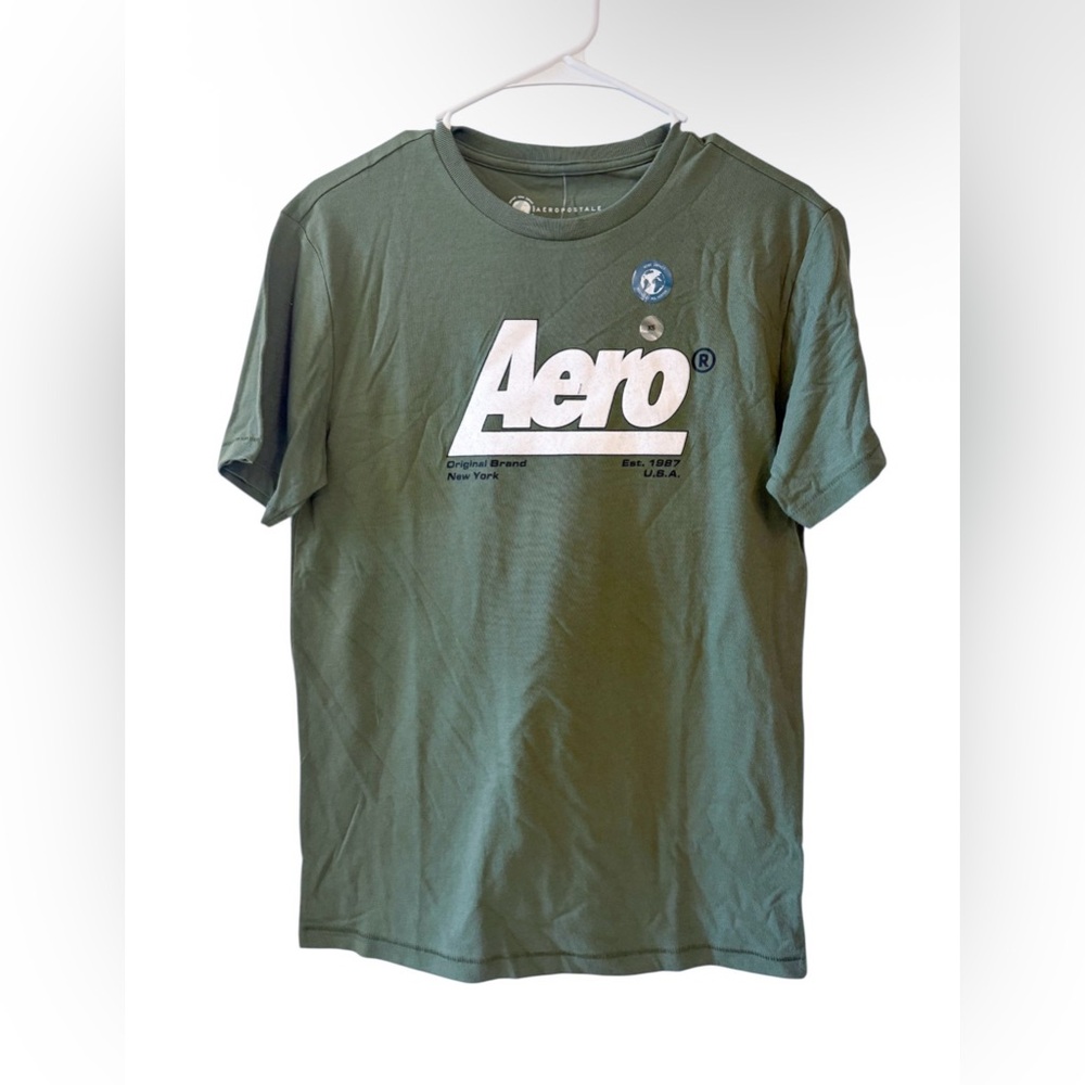 Aero Boys XS Olive Green Graphic Tee Streetwear Skater Casual NWT